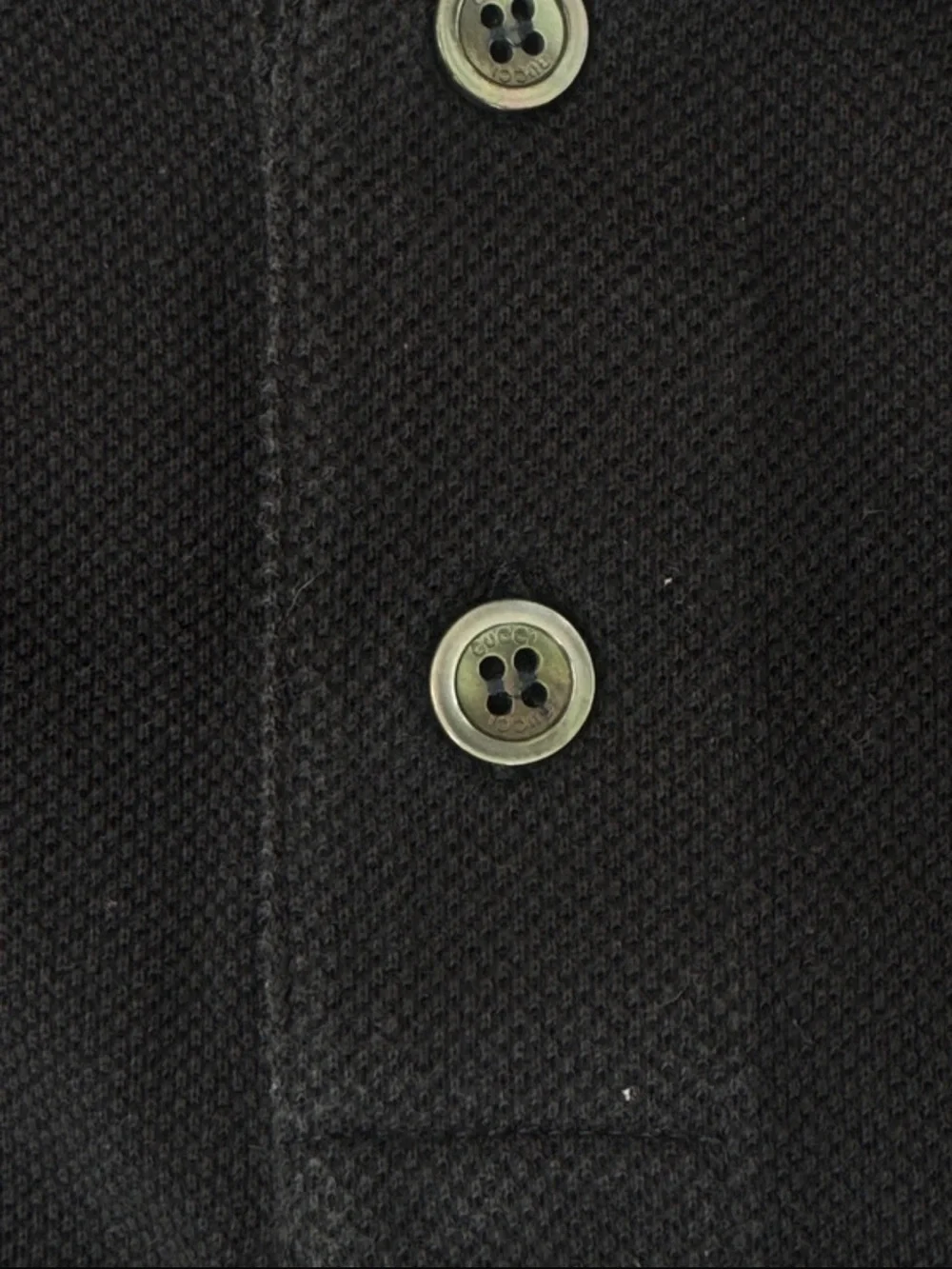 Gucci Black Polo with Red Contrast Collar and White Trim